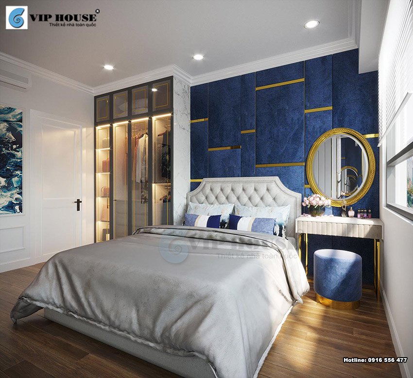 Thiết kế nội thất phòng ngủ master chung cư 98m2