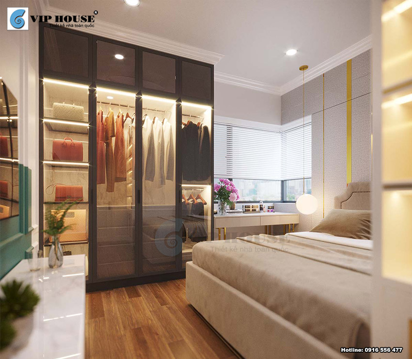 Không gian nội thất phòng ngủ con đầy đủ tiện nghi sang trọng