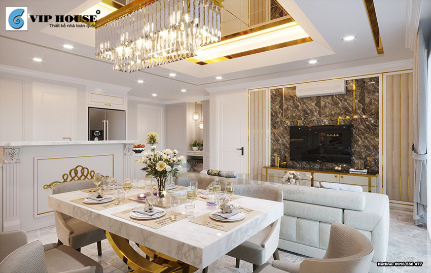 Thiết kế nội thất chung cư quận Hà Đông đẹp tinh tế và sang trọng