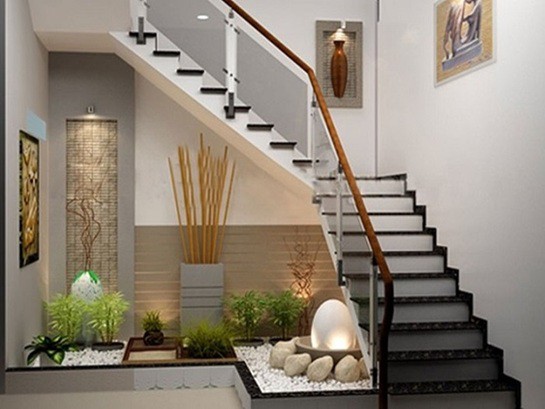 Cách bố trí cầu thang tiết kiệm không gian cho nhà ống