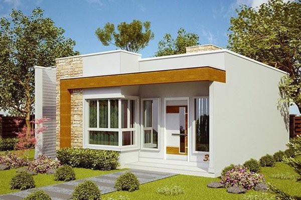 Nhà cấp 4 mái bằng ấm áp, thân thiện. Thoạt nhìn thôi, hẳn bạn sẽ cảm nhận được sự bình yên, thân thuộc mà mẫu nhà cấp 4 mái bằng này mang lại.