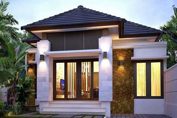 Nhà cấp 4 hiện đại, phong cách châu Âu Được thiết kế theo phong cách châu Âu hiện đại, nhà cấp 4 gây ấn tượng bởi thiết kế mặt tiền bằng chất liệu kính chủ đạo, phản chiếu ánh sáng đèn ấm áp.