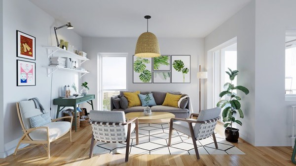 Mẫu thiết kế phòng khách nhỏ đẹp 6