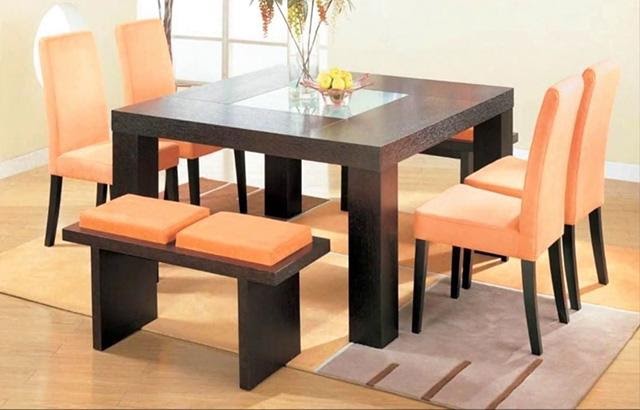 Bàn ăn thiết kế hình vuông hiện đại