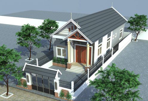 Mẫu nhà cấp 4 kinh phí khoảng 500 triệu đẹp