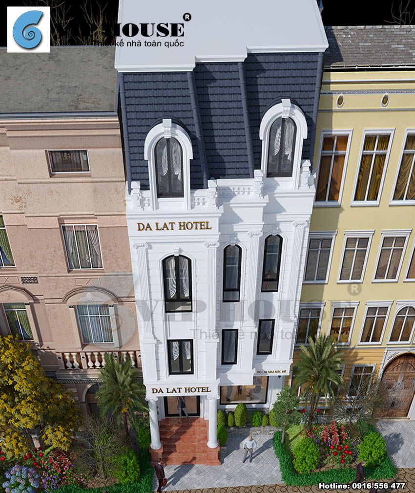 Mẫu thiết kế khách sạn mini với mặt tiền đẹp chinh phục mọi ánh nhìn