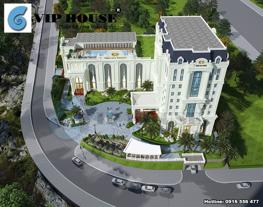 Kiến trúc mẫu thiết kế khách sạn 4 sao thể hiện vẻ đẹp tinh tế bằng những đường nét tân cổ điển xa hoa