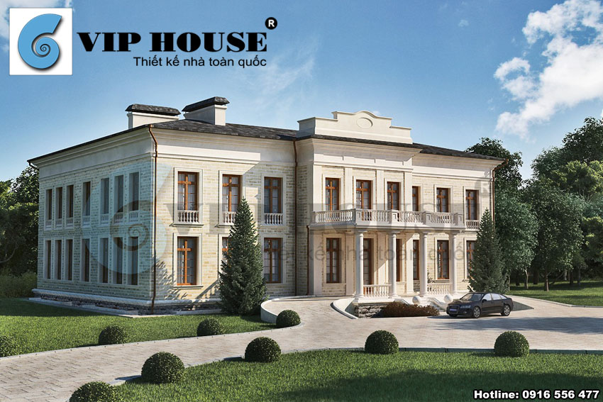 Biệt thự kiểu Pháp 2 tầng mang hơi hướng kiến trúc châu âu
