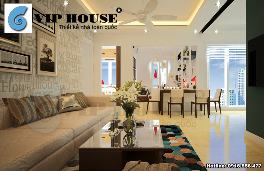 Không gian nội thất căn hộ chung cư đẹp, tiện nghi