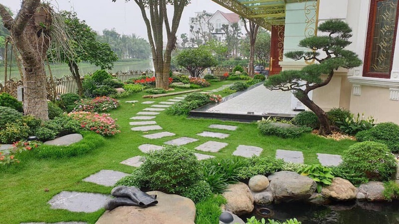 Kinh nghiệm thiết kế sân vườn biệt thự đẹp giá rẻ
