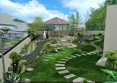 thiết kế spa sân vườn