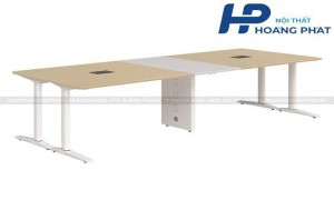 Đẳng cấp văn phòng với bàn họp chân sắt mặt gỗ nội thất Hòa Phát