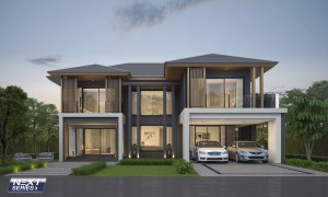 Mẫu nhà vuông 2 tầng đơn giản đẹp hút mắt