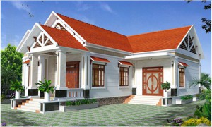 [BST] Mẫu nhà mái thái chữ L ở nông thôn đẹp tiết kiệm